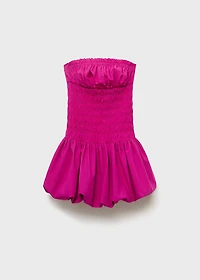 Short gathered balloon dress