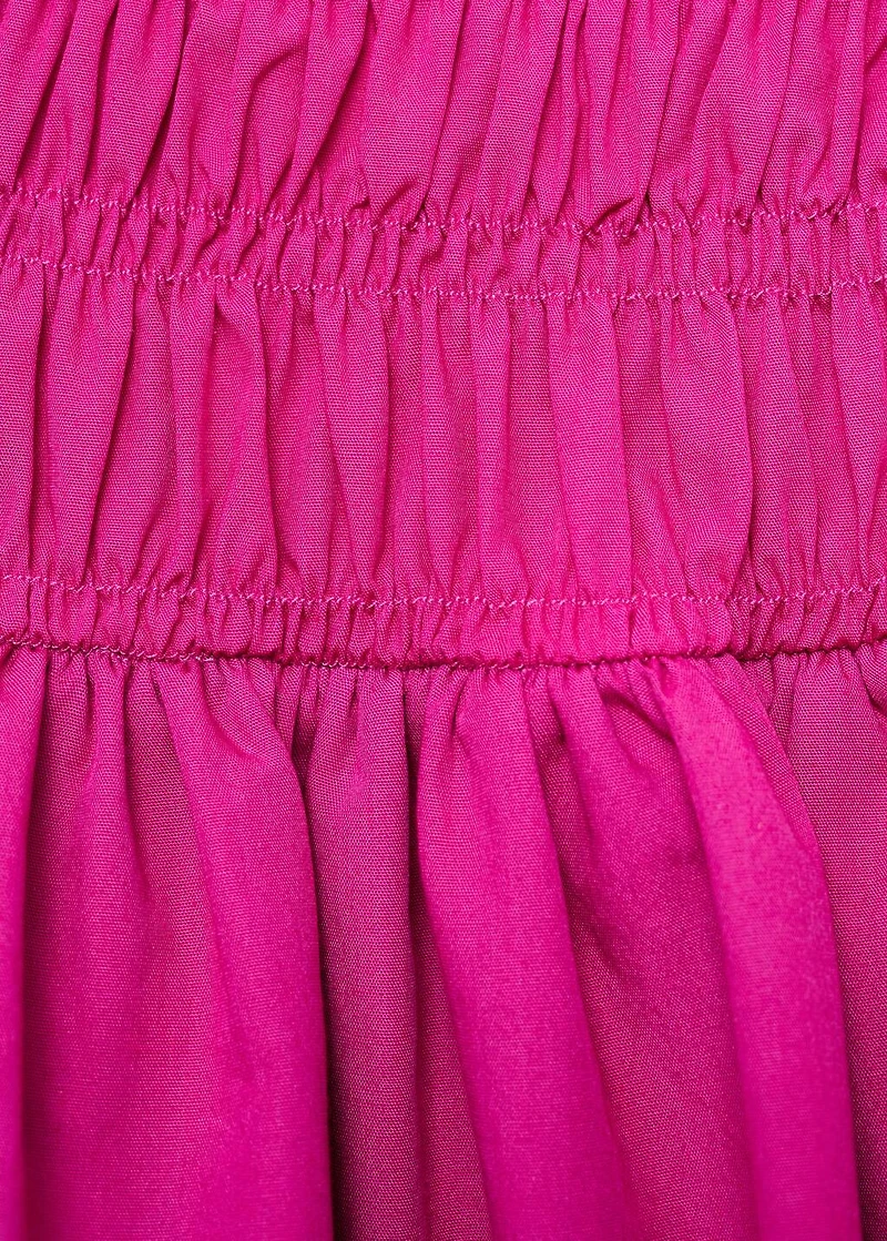 Short gathered balloon dress