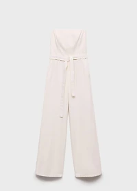 Denim jumpsuit belt