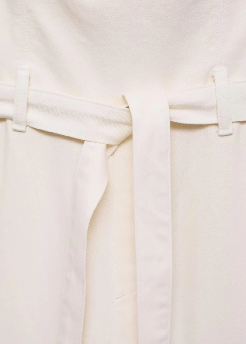 Denim jumpsuit belt