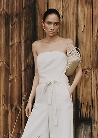 Denim jumpsuit belt