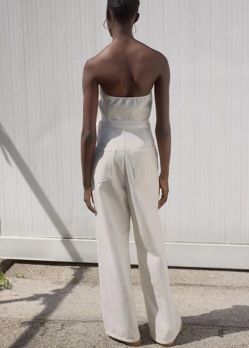 Denim jumpsuit belt