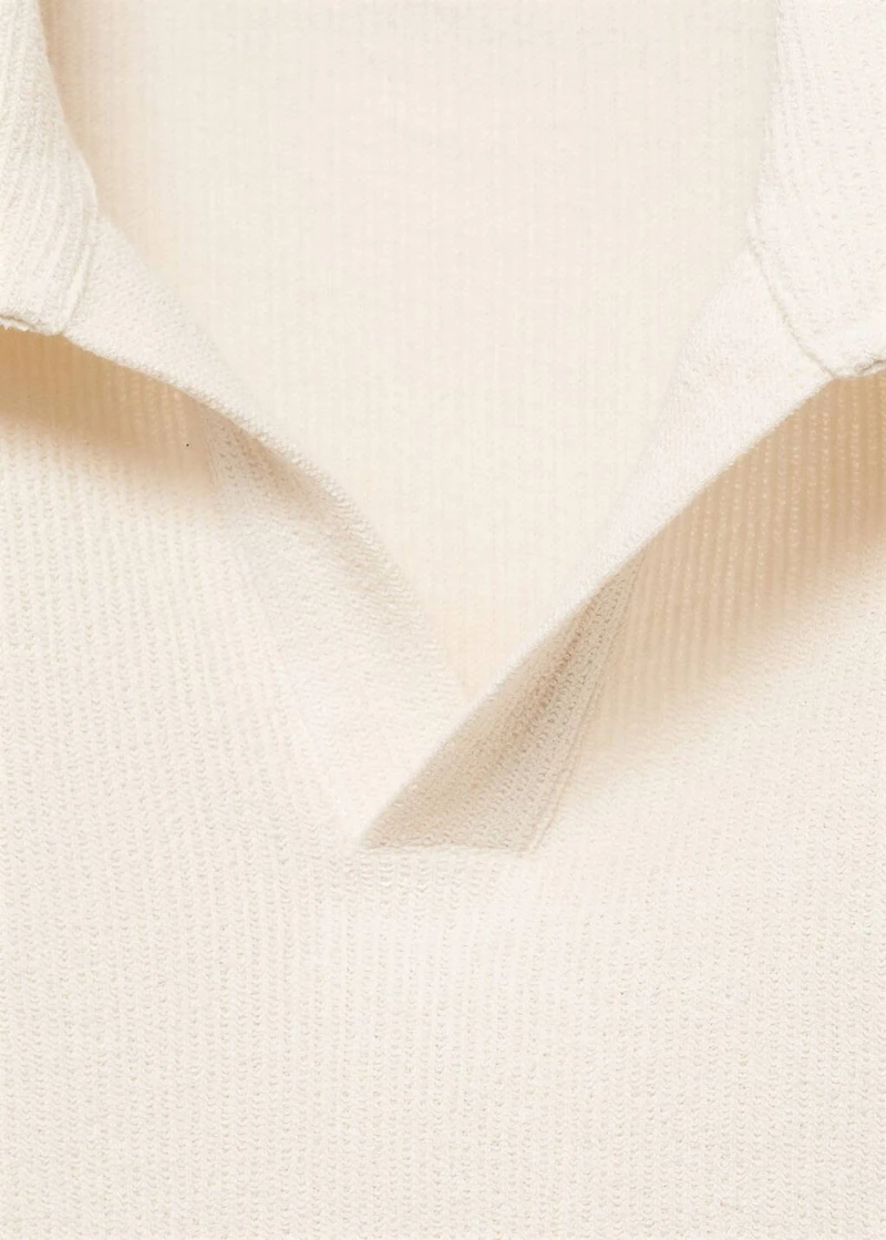 Regular-fit textured polo shirt
