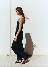 Long halter-neck dress