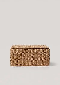 Small braided basket with handles