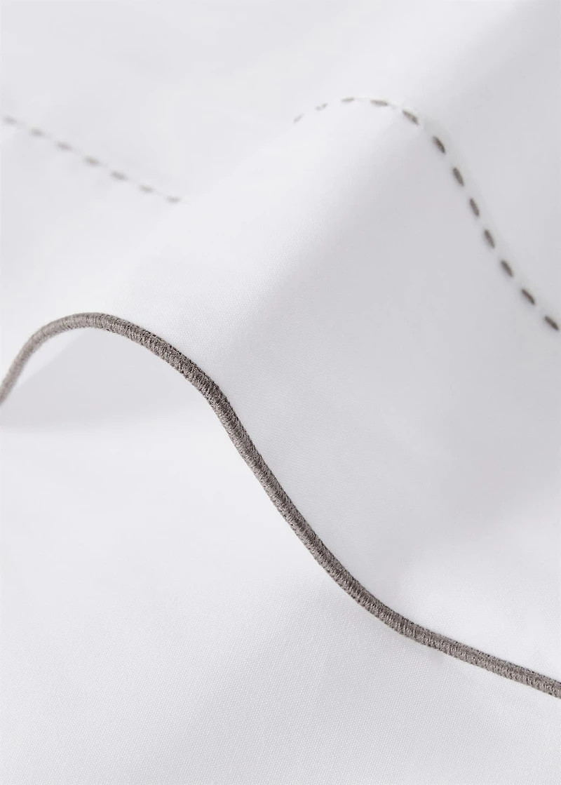 200-thread count percale cotton top sheet for 90 cm bed