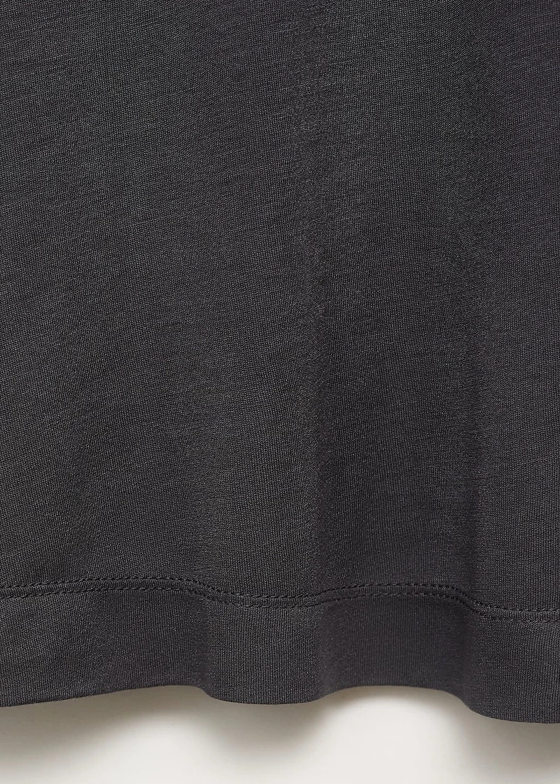 Short-sleeved micro-modal pajama top