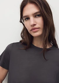 Short-sleeved micro-modal pajama top