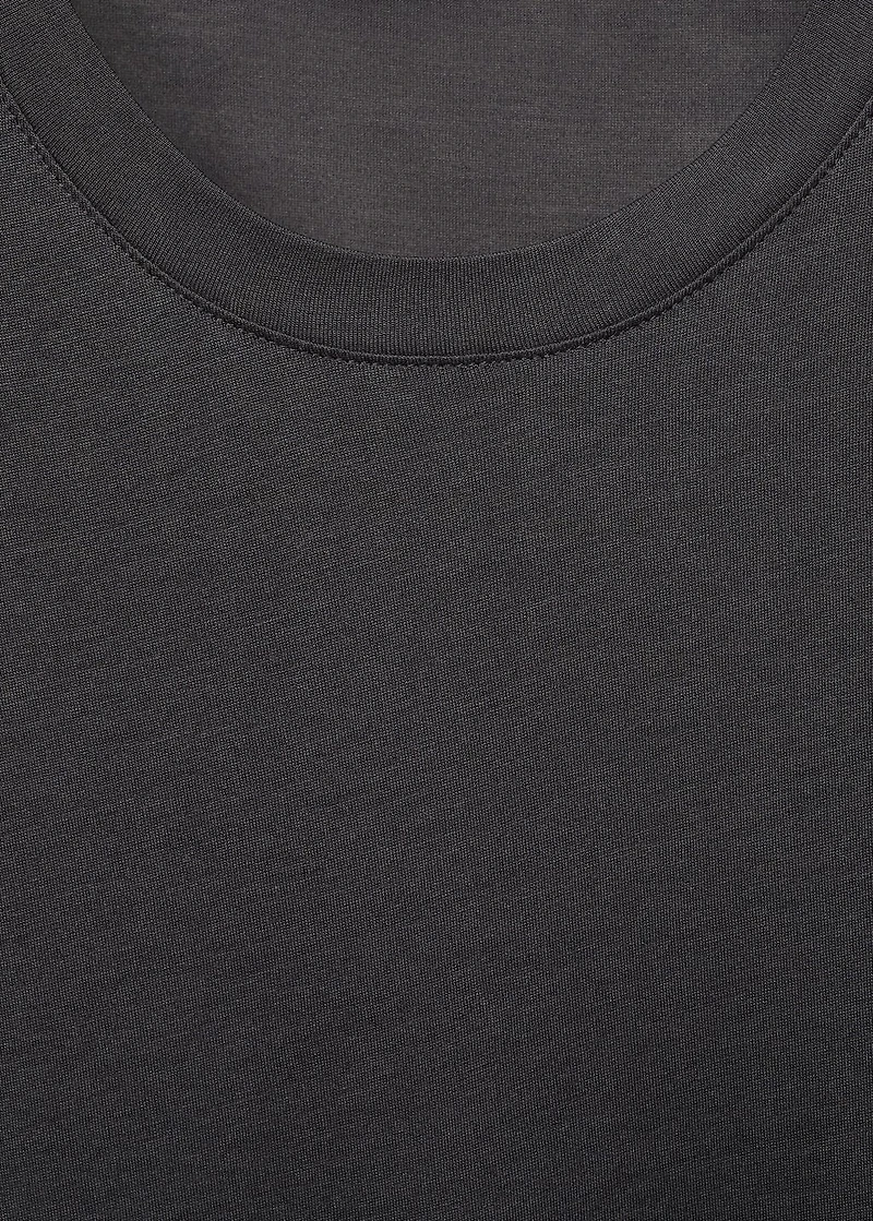 Short-sleeved micro-modal pajama top