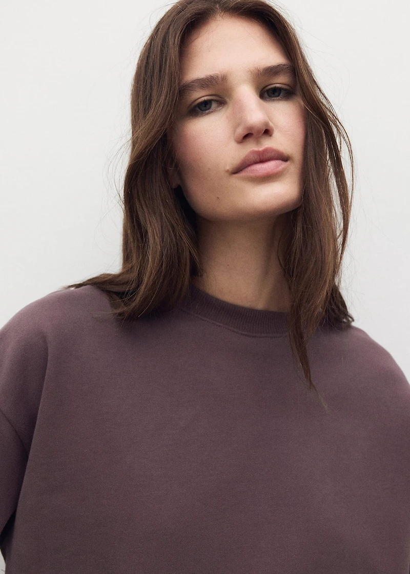 Plain organic cotton sweatshirt