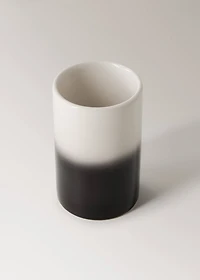 Earthenware tumbler with gradient effect