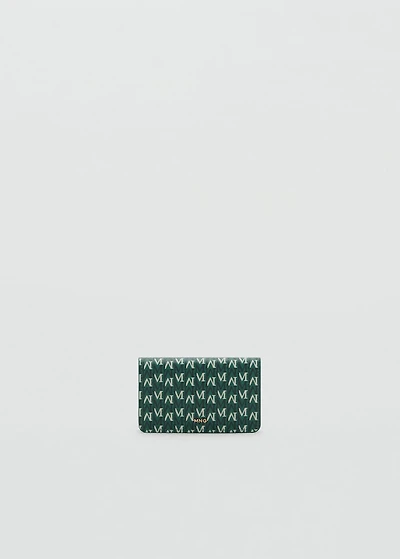 Wallet with printed logo and flap