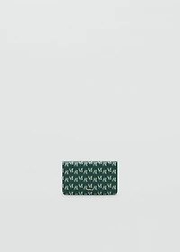 Wallet with printed logo and flap