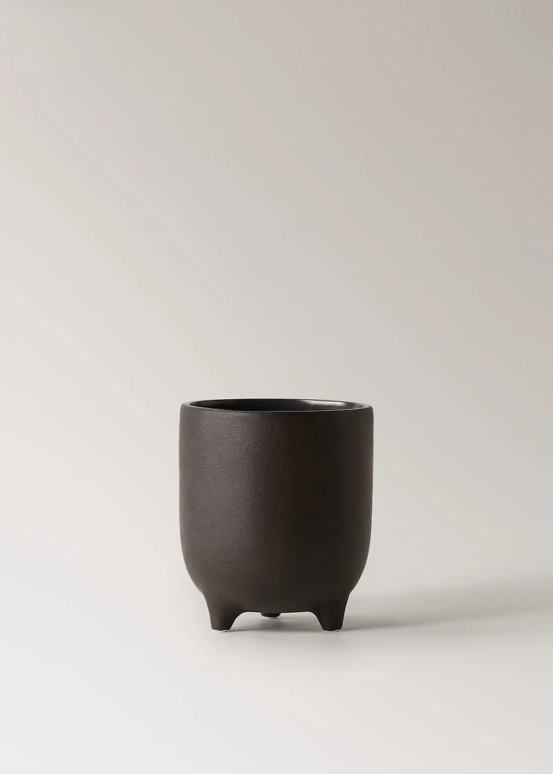 matte-finish stoneware planter