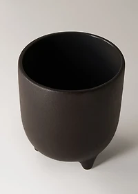 matte-finish stoneware planter