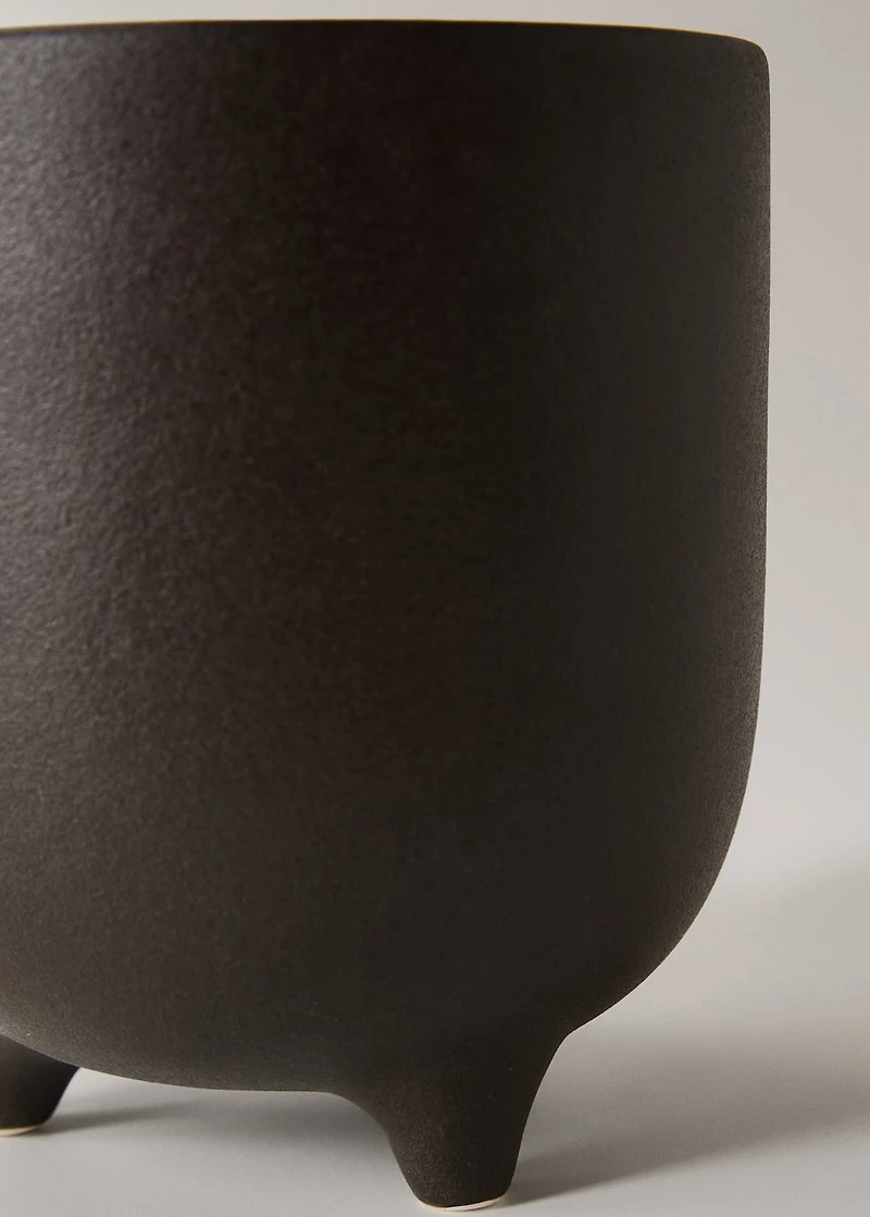 matte-finish stoneware planter