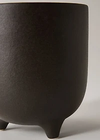 matte-finish stoneware planter