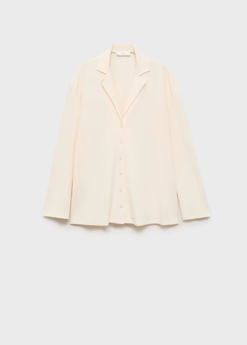 Plain cotton pajama shirt