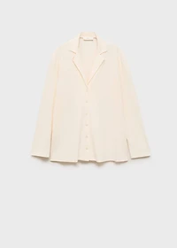 Plain cotton pajama shirt