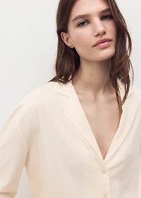Plain cotton pajama shirt