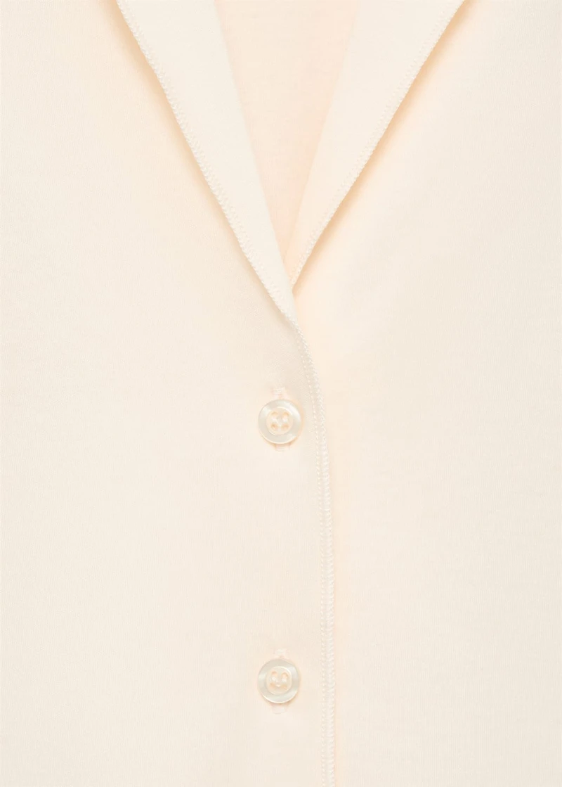 Plain cotton pajama shirt