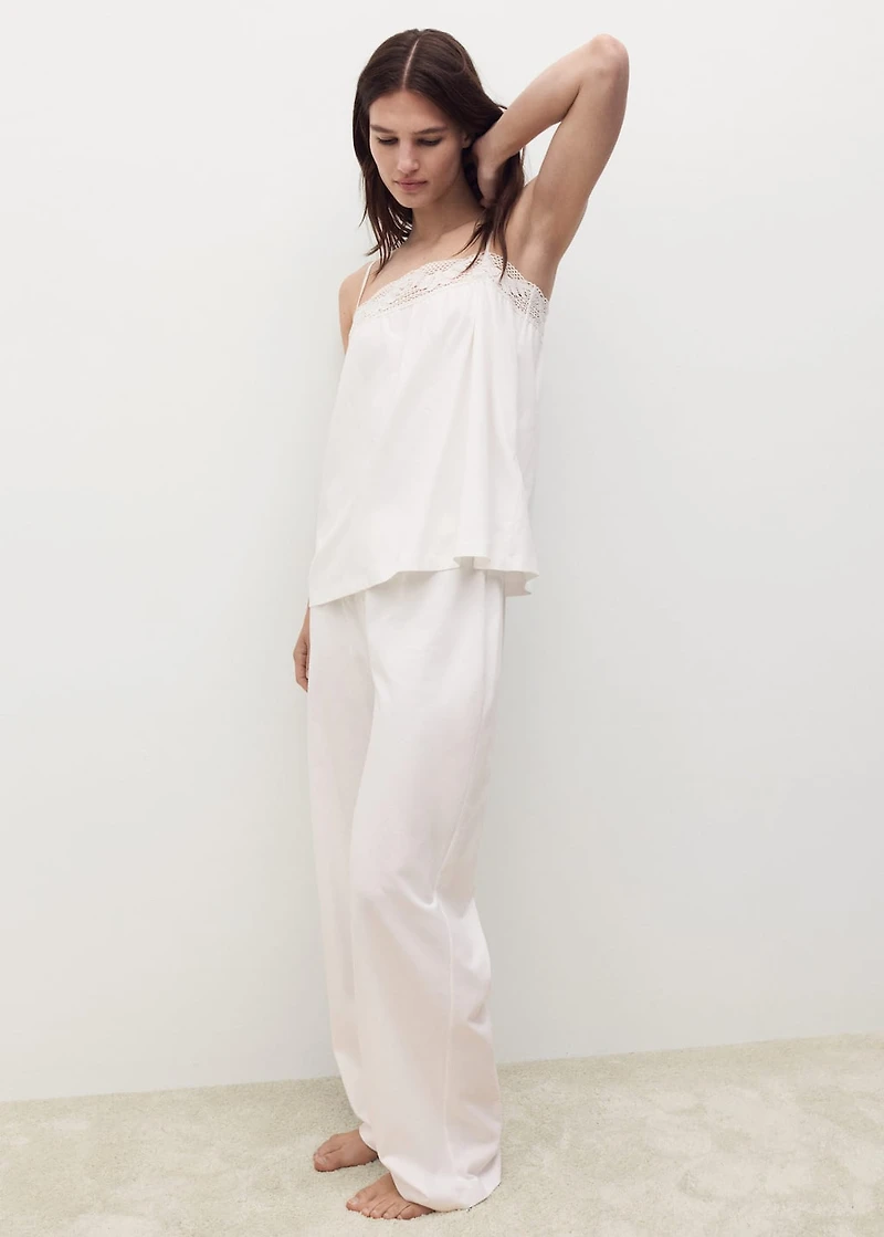 Long cotton pajama pants