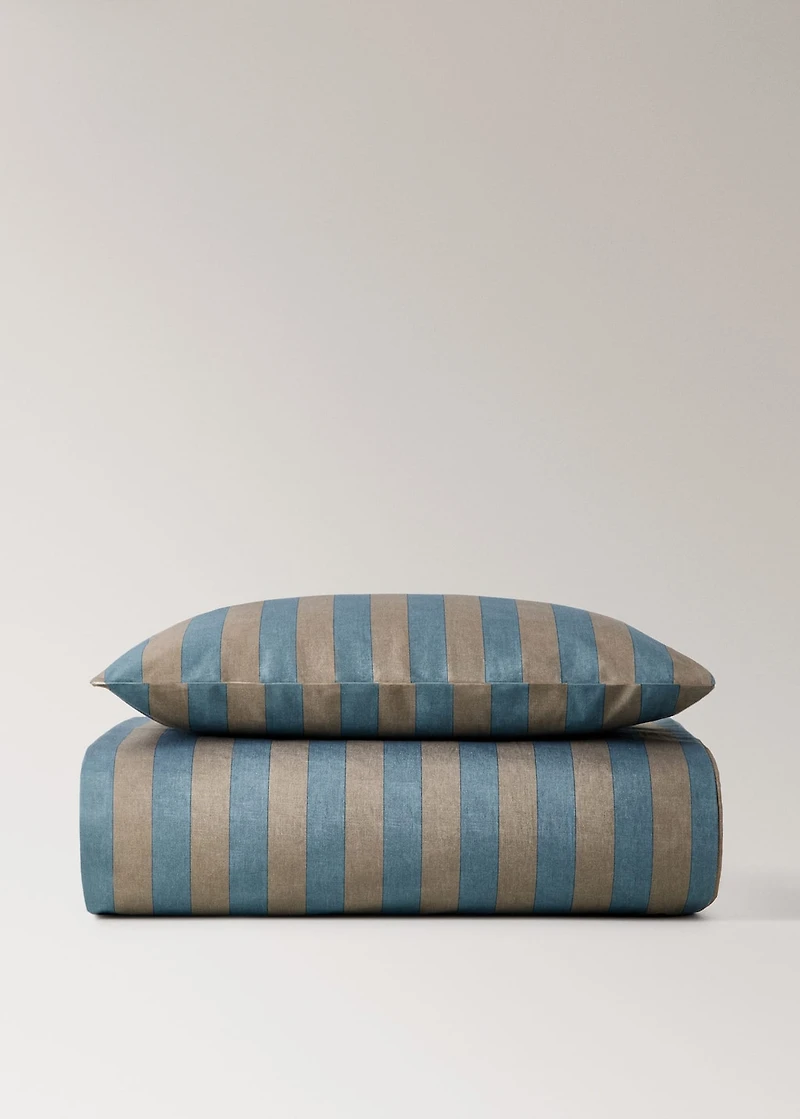 Kodak-striped duvet cover for cot