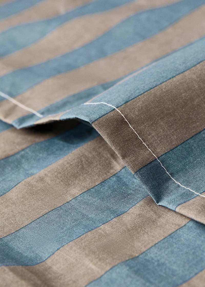 Kodak-striped duvet cover for cot