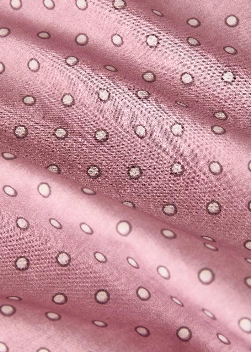 Cotton polka-dot fitted sheet for cot