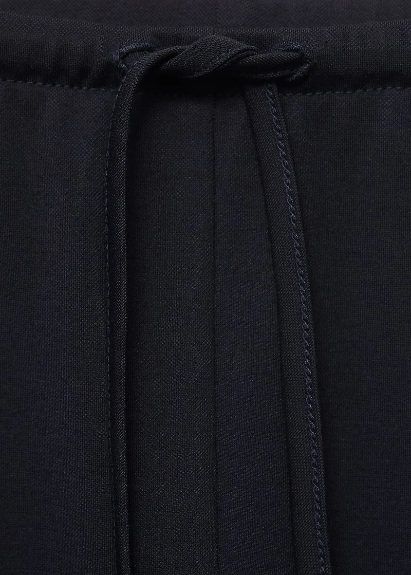 Wide-leg pants with elasticated waist