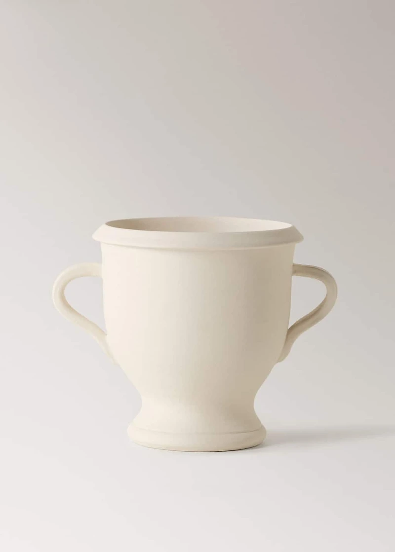 Small terracotta vase with handles