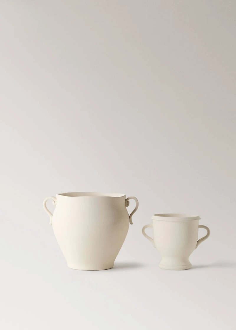 Small terracotta vase with handles
