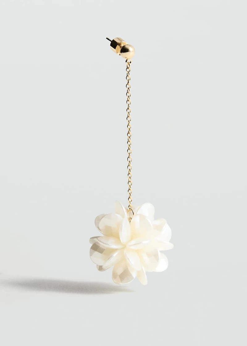 Long flower earrings