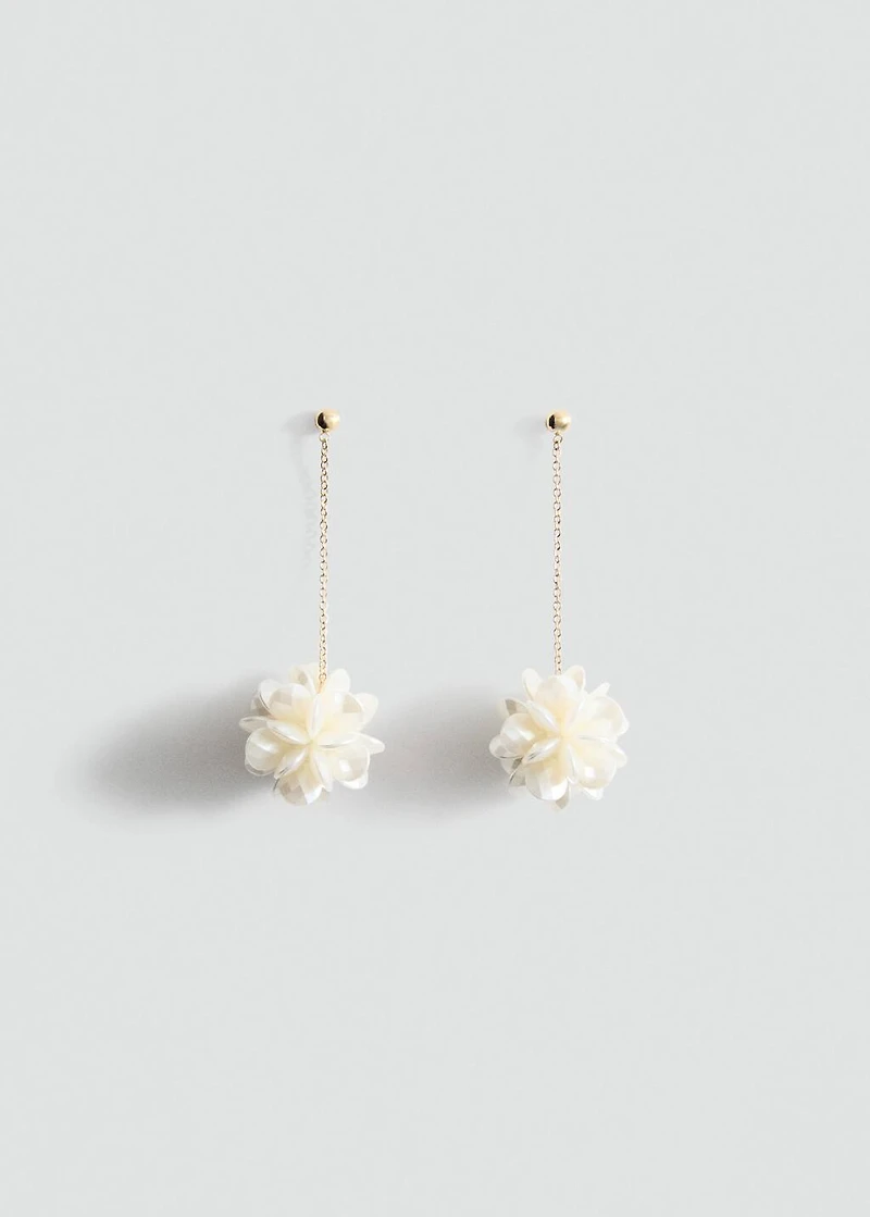 Long flower earrings
