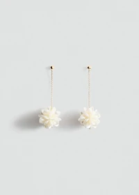 Long flower earrings