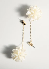 Long flower earrings