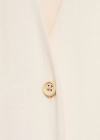 Halter-neck jumpsuit with belt