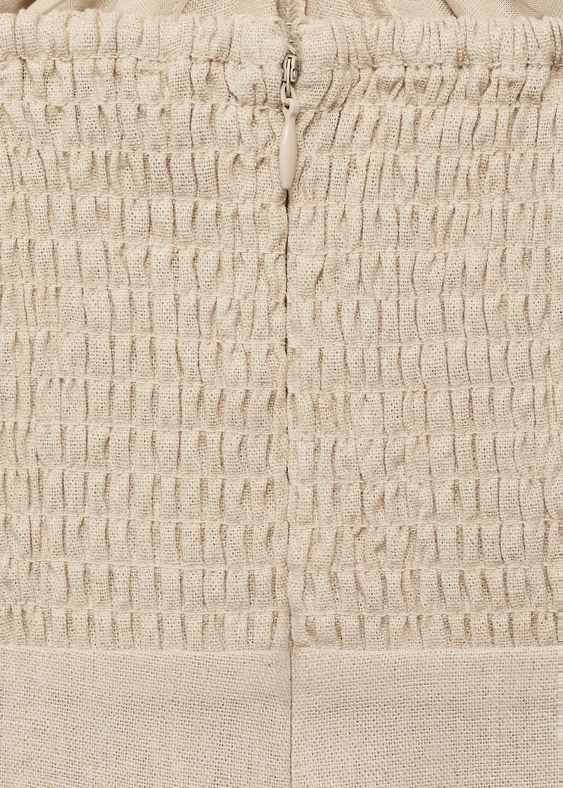 Linen jumpsuit with hoop detail