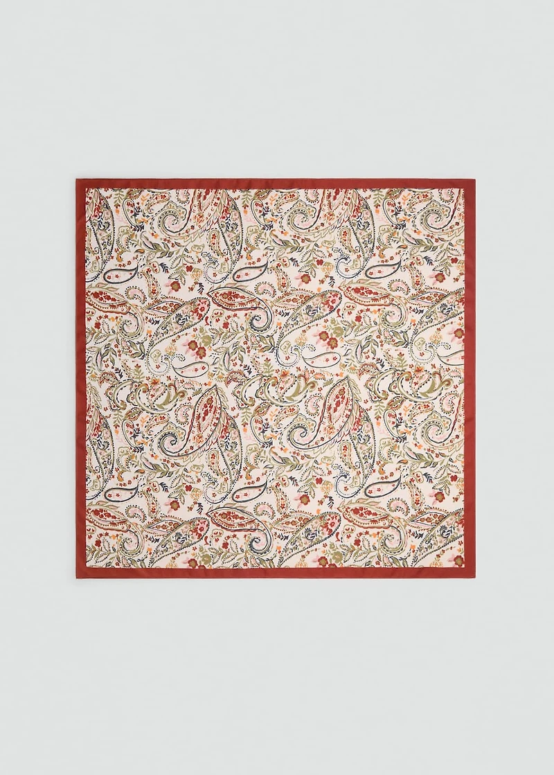 Paisley satin scarf