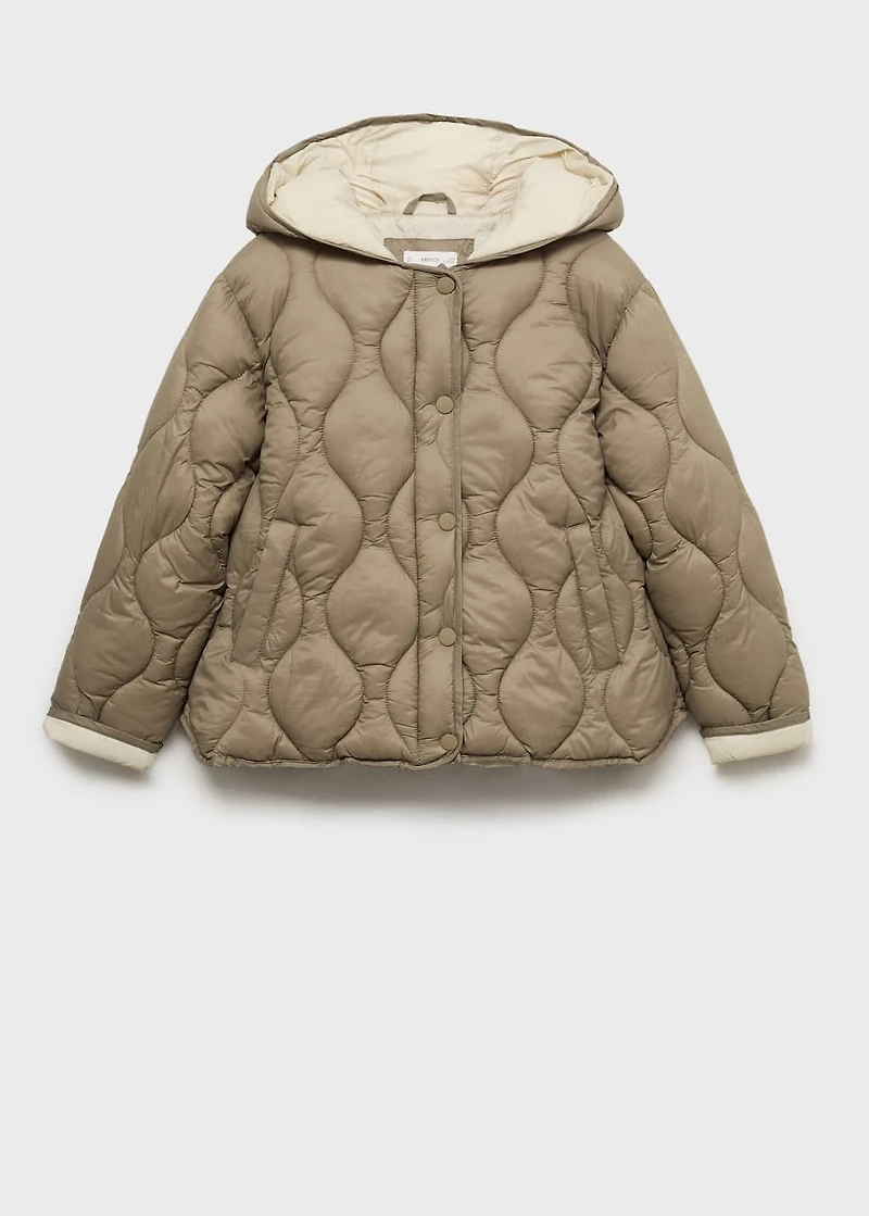 Hood quilted coat
