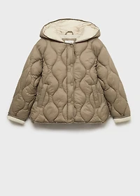 Hood quilted coat