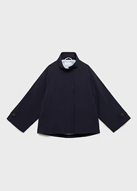 Trench coat with button detail