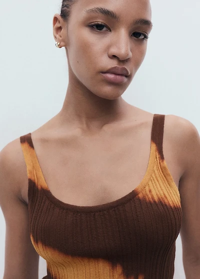 Tie-dye knitted top