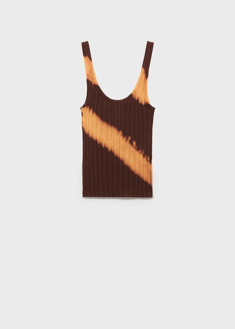 Tie-dye knitted top