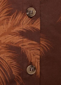 Palm print cotton shirt