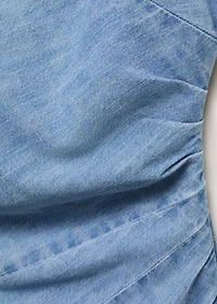 Draped denim dress