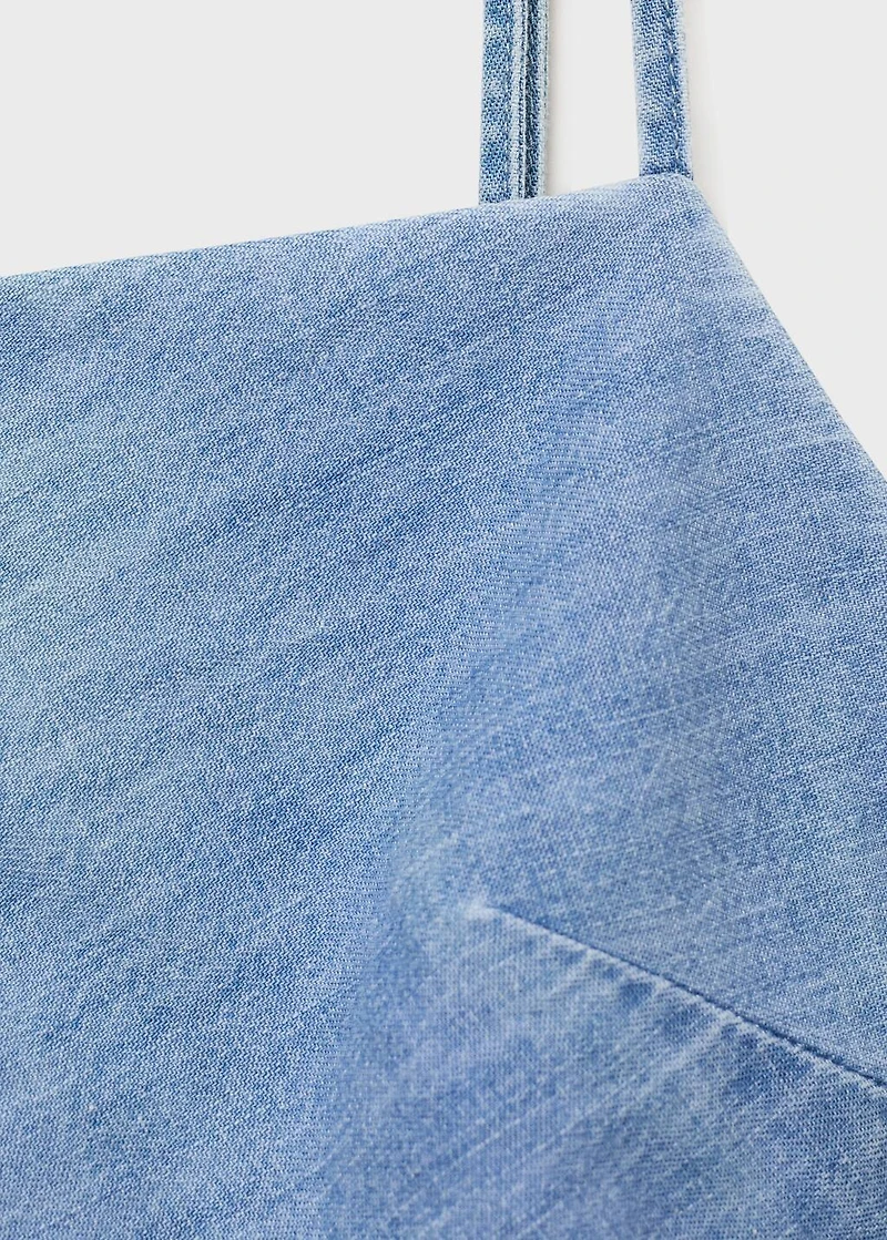 Draped denim dress