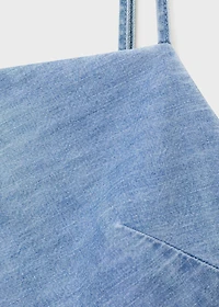 Draped denim dress