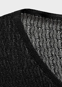 Knitted cardigan with ties