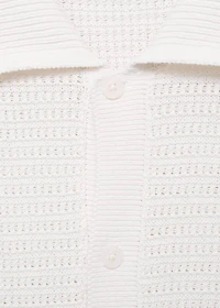 Cotton openwork knitted blouse